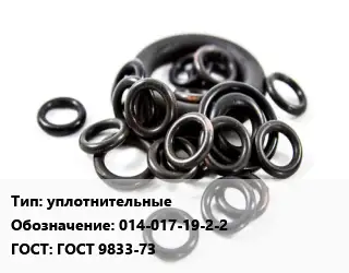 Кольцо РТИ уплотнительные 014-017-19-2-2 ГОСТ: ГОСТ 9833-73